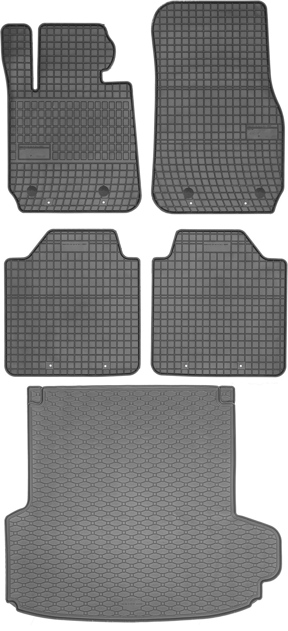 Bmw 3er F34 Gt Liftback (06.2013–09.2020) – Set: Gummifußmatten + Kofferraummatte