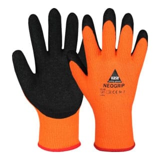 Hase Strickhandschuhe Neogrip-Orange Größe 9, Polyester