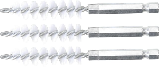 BGS Nylonbürste 12 mm Antrieb Außensechskant 6,3 mm (1/4 Zoll) 3 teilig