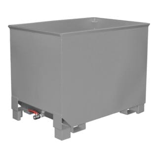 Bauer Südlohn Spänekasten CS 80, lackiert, Mausgrau