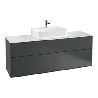 V&B Waschtischunterschrank Finion 160x60,3cm, Abd.-Pl. wh. m, md bl. m Lac