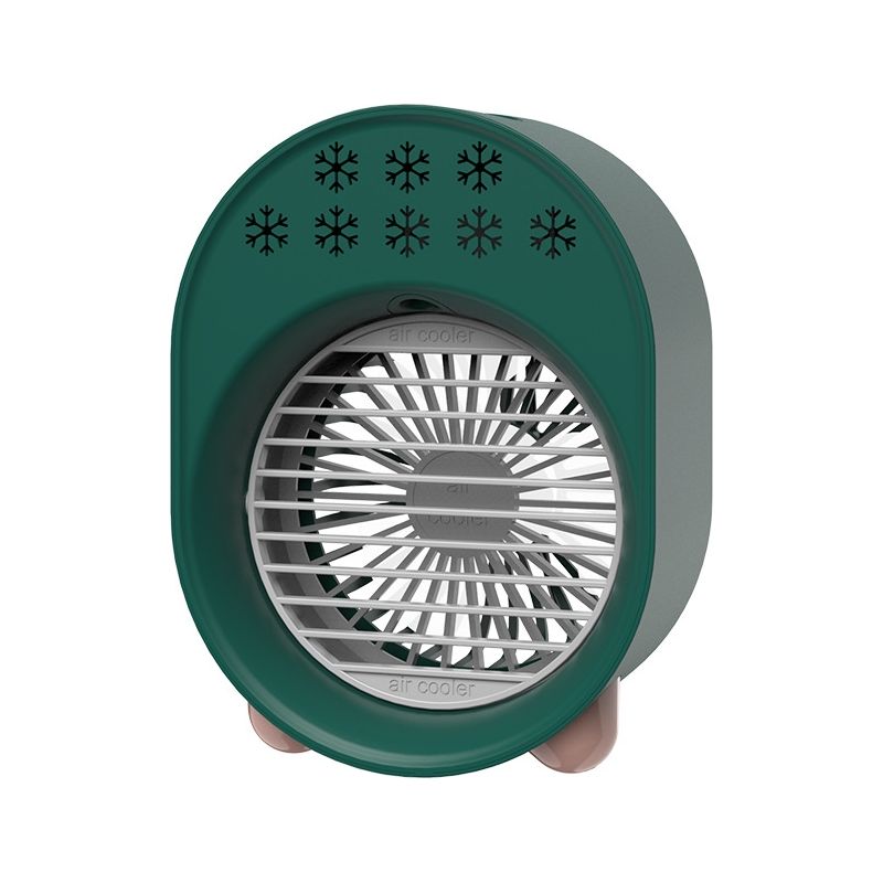 Tragbarer Tischventilator, Klimaanlage, Dreistufiger Luftbefeuchter, Grüne Led-leuchte