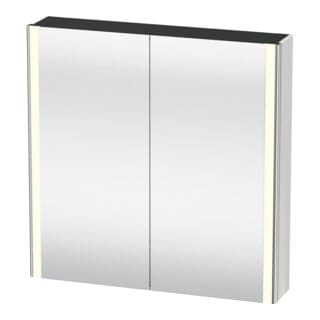 Duravit Uni-Spiegelschrank XSquare Steckd. CH 80x80x15,5cm, we. hgl, 2 Tür, LED, wandhängend