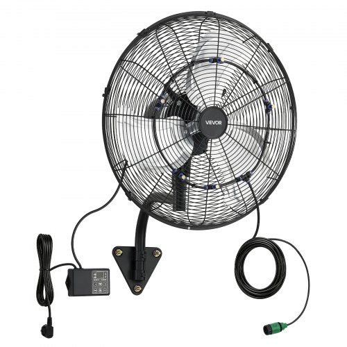 95w Industrieller Wandventilator 56 Cm, 7 M/s Oszillierender Wandlüfter Mit Fernbedienung Nebel & 18h Timer, Gewerblicher Industrieventilator Ip44 Wasserfest Für Werkstatt Garage Lager, Schwarz