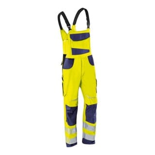Kübler Latzhose REFLECTIQ PSA 2 warngelb/dunkelblau Form 3207 Größe 28
