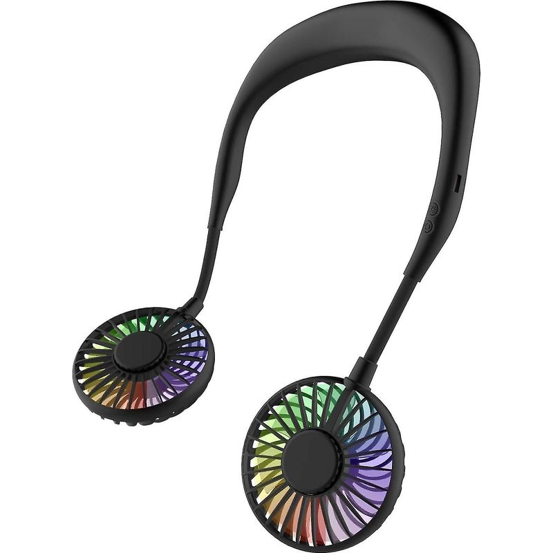 Nackenventilator, Tragbarer Ventilator, Mini-usb-ventilator, Tragbarer Wiederaufladbarer Nackenventilator, 3-stufiger Luftkühler Mit Zwei Köpfen