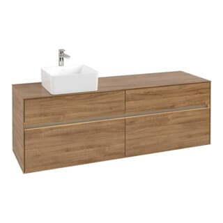 V&B Waschtischunterschrank Collaro 160x54,8x50cm, WT l, LED 12W, Kan Oa