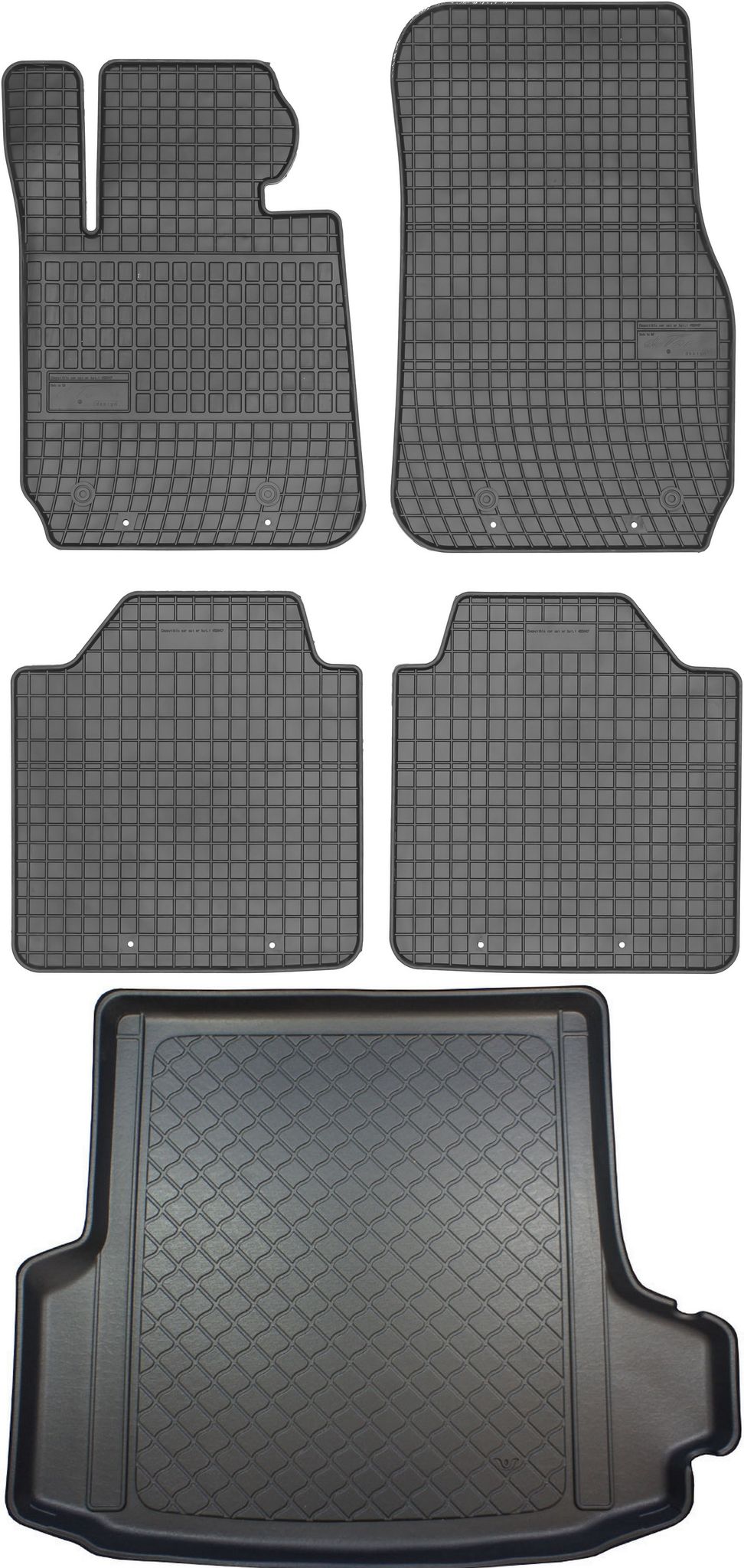Bmw 3er Gran Turismo F34 Liftback (06.2013–2021) – Set: Gummifußmatten + Kofferraummatte