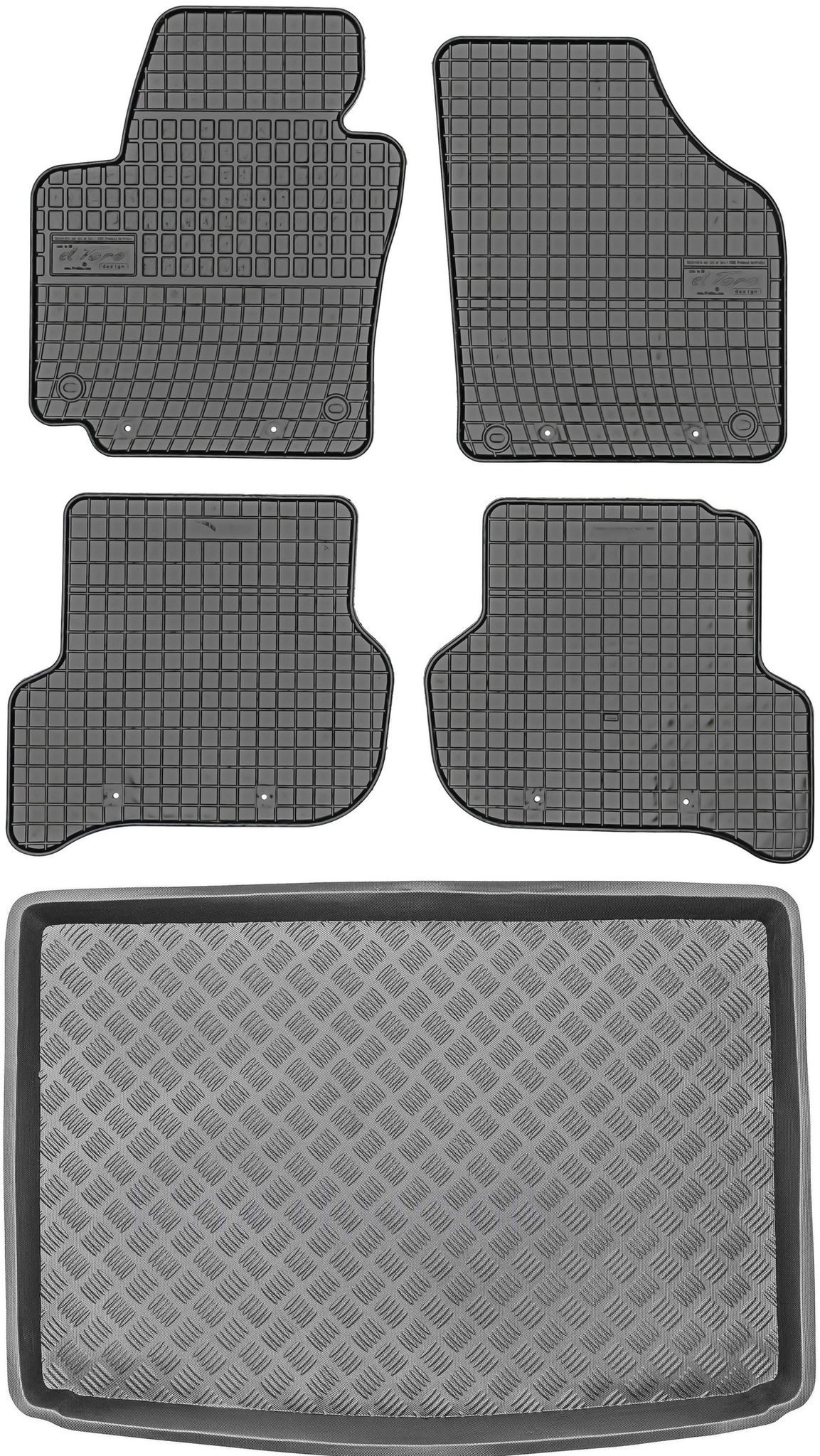 Volkswagen Golf Plus Minivan (2004–2014) – Set: Gummifußmatten + Kofferraummatte