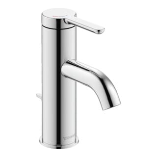 Duravit Waschtisch-Einhebelmischer S FreshStart + -Flow C.1 Ausl. 91mm, m Zugst.Abl.Gar., chrom