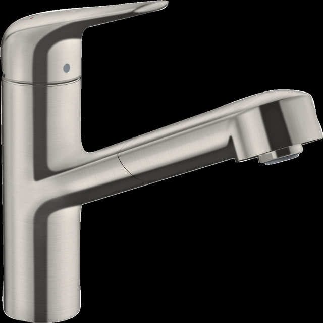 hansgrohe Spültisch-Einhebelmischer 150 Focus M42 m Ausziehauslauf, 1jet, Edelstahl-Optik