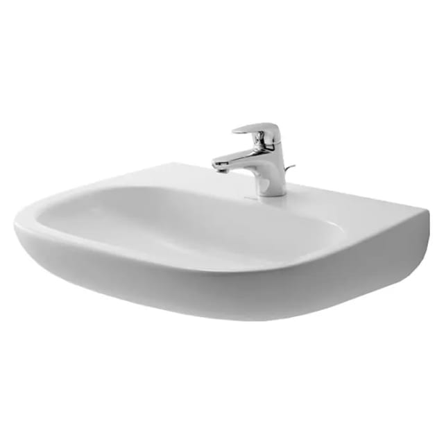 Duravit Waschtisch D-Code Med 60x46cm, m Hahnl. + Hahnloch, o. ÜL, we.