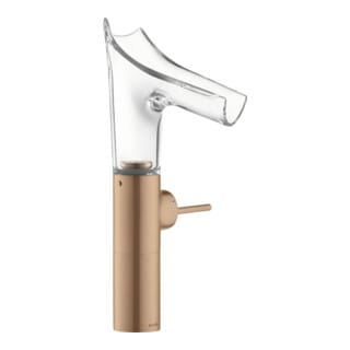 hansgrohe Waschtisch-Einhebelmischer Axor Starck V 220 m Glas, unver Abl.garn, brush. r gol