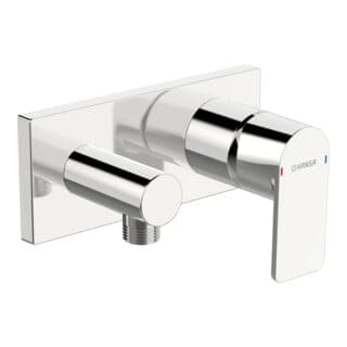 Hansa Fertigmontageset HANSASTELA UP-Brause-Einhebelmischer, Rosette eckig, chrom