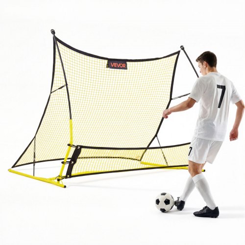 Fußball-rebounder 1830 X 1085 Mm, 2-in-1 Rückprallnetz Für Ballkontrolle & Passübungen, Rebounder Mit Verdickten Fiberglasstangen & Eisenrohren, Trainingsgerät Für Jugendliche & Erwachsene