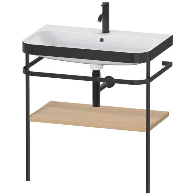 Duravit Möbelwaschtisch-Kombi Happy D.2 Plus 77,5x49cm, 1 HL, Medit. Ei, m Konsole