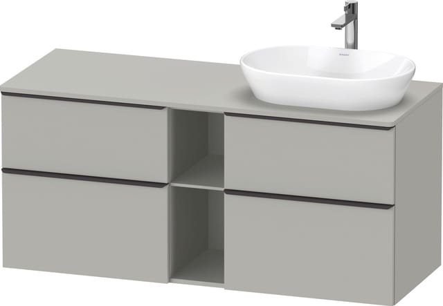 Duravit Waschtischunterschrank D-Neo 140x55cm, 2 SBK, 2 A, B R, sw/gr ma