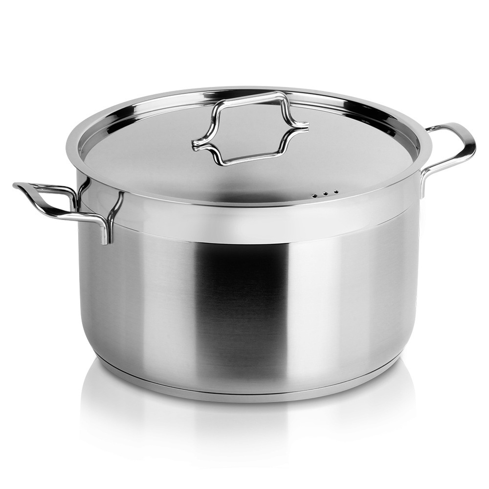 Orion Anett Topf Mit Deckel, Edelstahl, 26 Cm, 8,2 L, Premium