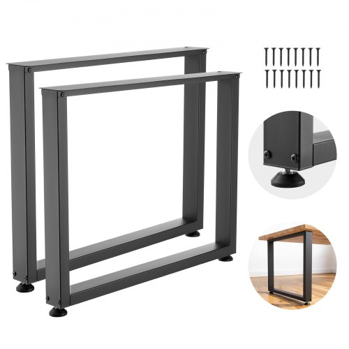 Tischkufen Aus Vierkantprofilen 2er-set 750x900 Mm, Tischuntergestell Max. 1000 Kg, Tischbeine, Möbelfüße, Tischgestell, Tischfüße Für Schreibtische, Couchtisch, Esstische, Schwarz