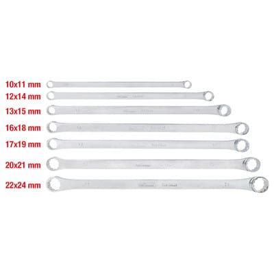 KS Tools CHROMEplus Doppel-Ringschlüssel-Satz, XL, 7-tlg