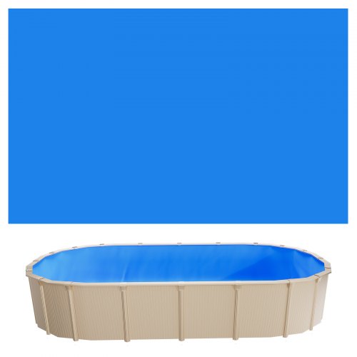 Poolinnenfolie 3,75x6,1 M, Poolfolie Für 120 Cm Wandhöhe, Ersatzfolie Aus Pvc, Innenhülle 0,4 Mm Stärke, Schwimmbadfolie Unibead, Austauschfolie, Geeignet Für Oberirdische Pools, Blau