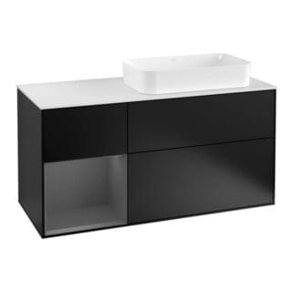 V&B Waschtischunterschrank Finion 120cm, Pl w m, Rg l A m, bla m Lac