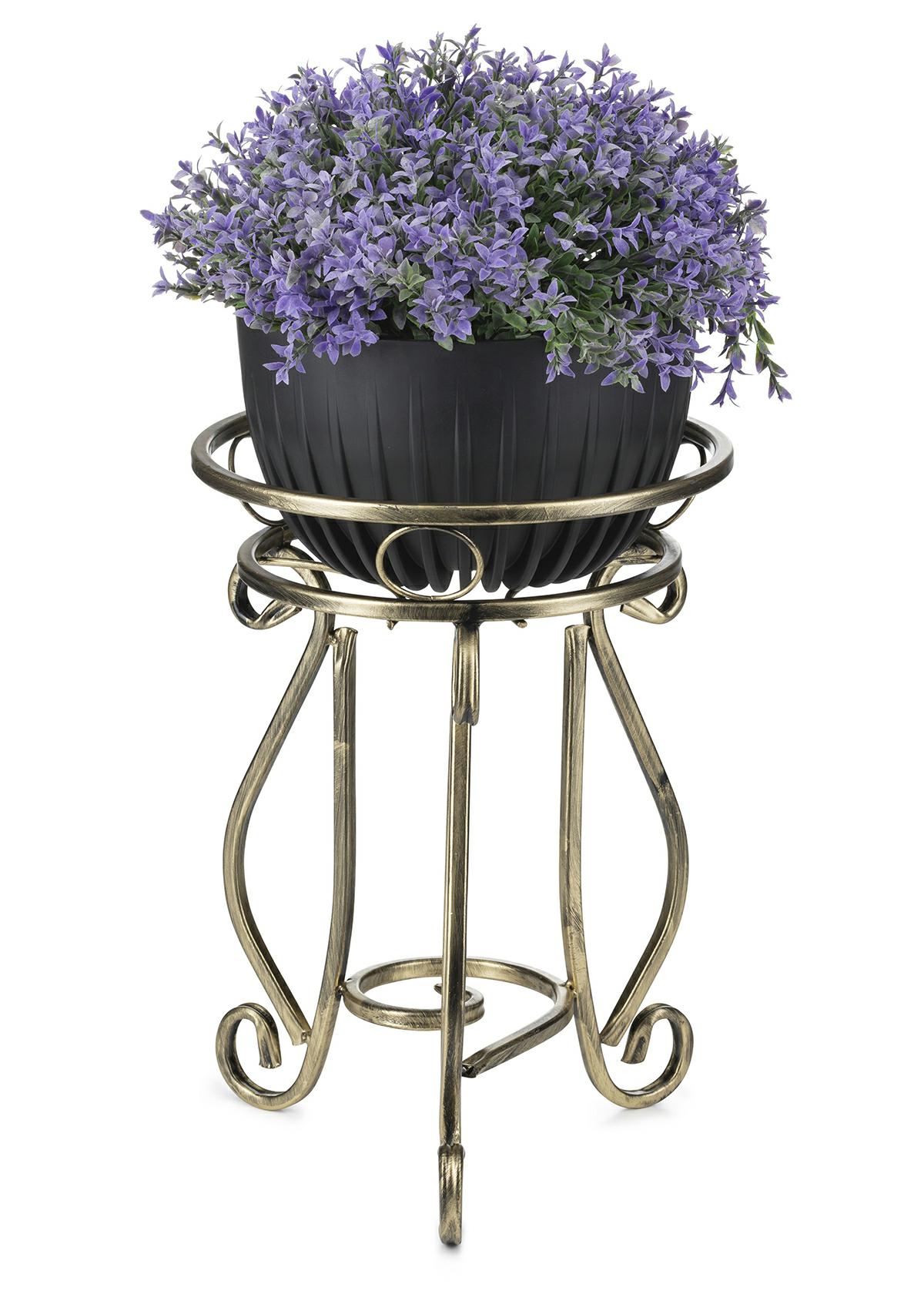 Metallener Blumenständer, 37 Cm, Goldfarben