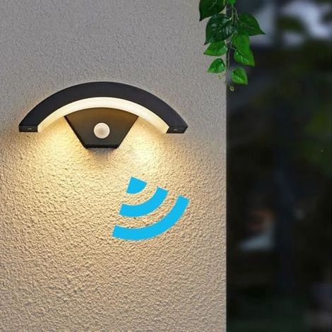 Moderne Led-außenwandleuchte Mit Bewegungsmelder, 24 W, 550 Lm, Anthrazitgrau, U-förmig, Schutzart Ip65, 3000 K Warmweißes Licht, Geeignet Für Veranda, Gehweg, Garten Und Balkon
