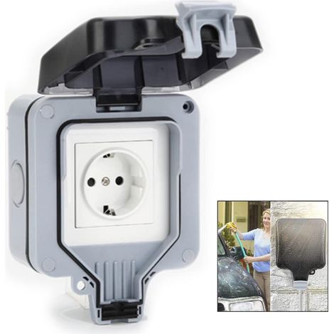 Wasserdichte Außensteckdose, Schutzart Ip66, Für Küche, Badezimmer, Garage, Schwimmbad Und Garten