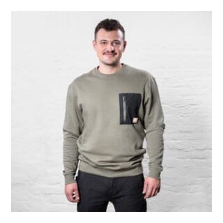 STIER Heavy Crew Sweater duty organic cotton S olive