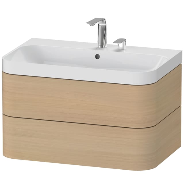 Duravit Möbelwaschtisch Happy D.2 Plus 77,5x49cm, 2 HL, Medit. Ei, 2 Schubk.