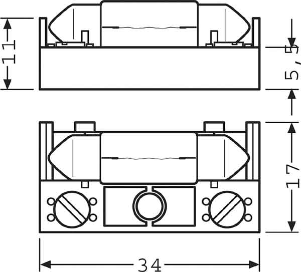 Renz Metallwaren. Beleuchtungshalter mit Soffitte 15V 97-9-85131