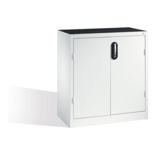 C+P Schwerlast-Beistellschrank mit Drehtüren, innen 1 Boden, H1000xB930xT500mm Front Lichtgrau Korpus Lichtgrau
