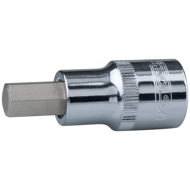KS Tools 1/2" CHROMEplus Bit-Stecknuss Innensechskant, kurz, 4mm
