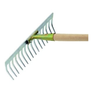 FLORA Profi-Gartenrechen 14 Zinken Breite 36 cm mit Schwenkkopf