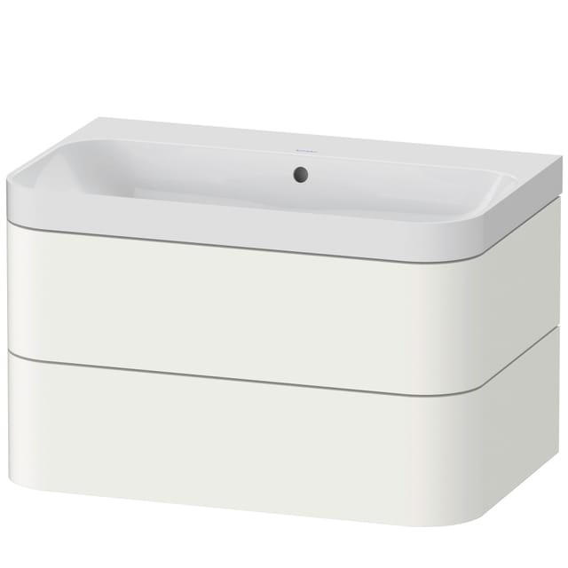 Duravit Möbelwaschtisch Happy D.2 Plus 77,5x49cm, o. HL, we s-matt, 2 Schubk.