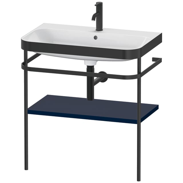 Duravit Möbelwaschtisch-Kombi Happy D.2 Plus 77,5x49cm, 1 HL, blau s-matt, m Konsole