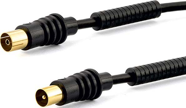 E+P Elektrik Antennenkabel 1,5m sw Gold AB301G