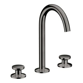 hansgrohe 3-Loch-Waschtischarmatur Sel. 170 Axor One A 140mm, m Pus-Op-Abl, pol. bla vc