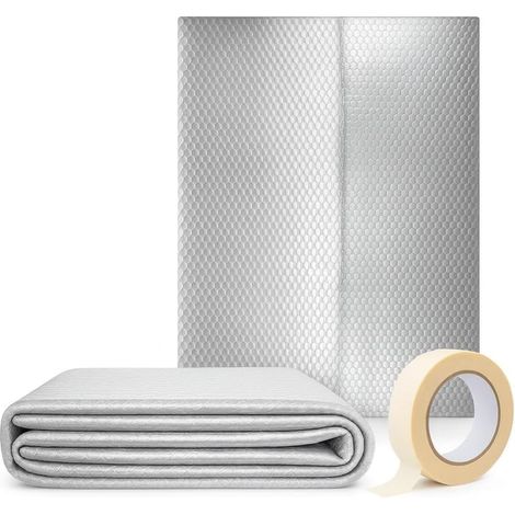 Avoid Wärmedämmfenster, Wärmereflektor 50 Cm × 5 M, Isolierfenster 4 Mm Dick, Energiesparend, Garagentorisolierung, Dach, Wand, Auto, Klebeband Inklusive