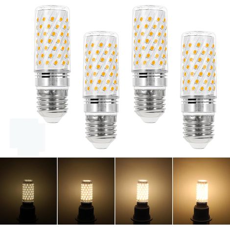 Dimmbare E27-led-lampen, Warmweiß 3000k 10w 1000lm E27 Led-maiskolbenlampen, Ersetzt 100w-halogenlampen, Led-lampen Für Kronleuchter, Wandleuchten Ac 230v (4er-pack)