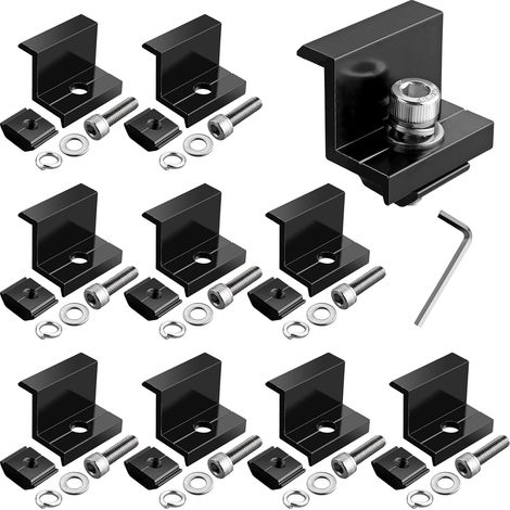 Getlitool 10-teiliges Solarpanel-halterungsset 30 Mm Solarpanel-endklemme Z-halterung Kantenklemme Montage Von Solar-photovoltaik-modulen Für Gerahmte Solarpanels (30 Mm)