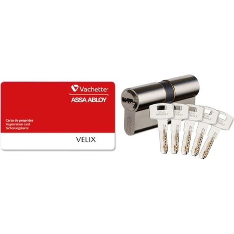 Doppelt Reversibler, Vernickelter Schließzylinder 30x40 – 5 Schlüssel – Aufbohr- Und Manipulationsschutz – 28172000