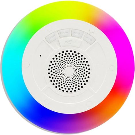 Wasserdichter Tragbarer Bluetooth-lautsprecher (ipx7) Mit Rgb-beleuchtung, Eingebautem Mikrofon, Freisprechfunktion, Schwimmfähig, Für Pool Und Whirlpool, Dusche, Zuhause Und Im Freien.