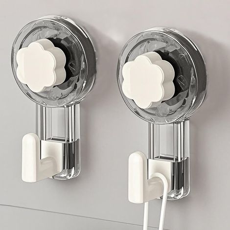 Saugnapfhaken Für Bad Und Handtuch, Extra Starker Saugnapf Ohne Bohren, Ideal Für Dusche, Küche, Geschirrtücher Und Toilette.