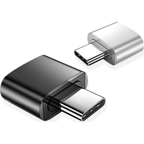 Usb-c-auf-usb-a-adapter (2er-pack) – Aluminiumgehäuse, Kompatibel Mit Macbook, Galaxy & Pixel, Schnelle Datenübertragung