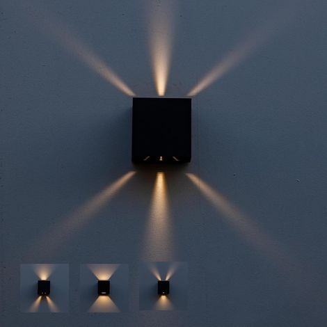 Moderne Led-außenwandleuchte Von Lutec, Rostfreies Aluminium, 3000k Warmweiß, Verstellbare Und Wasserdichte Außenwandleuchte Für Haustür, Terrasse, Garten Und Schlafzimmer