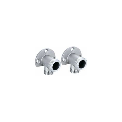 2-teiliges Montageset Für Aufputzarmaturen – Verchromtes Kupfer – 1/2 Npt X G 3/4 Gewinde – Adapter Für Die Wandmontage Im Lieferumfang Enthalten