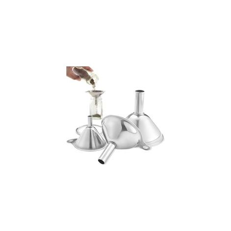 Edelstahltrichter, 3 Mini-edelstahltrichter, Küchentrichter Aus Edelstahl Mit Griffen, Mini-metalltrichter Zum Umfüllen Von Flüssigkeiten, Öl, Pulver Und Marmeladen