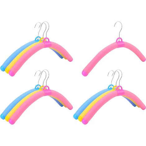 10 Stück (farben Zufällig) Rutschfeste Schwammkleiderbügel Mehrzweck-platzspar-organizer-kleiderbügel Für Mäntel, Jacken, Pullover, T-shirts Usw.